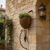 Metal Bike Wall Flower Pot with Brown Finish, Small Flower Holder for Fence Panels, Brick Walls, and Outdoor Wall Use at Home