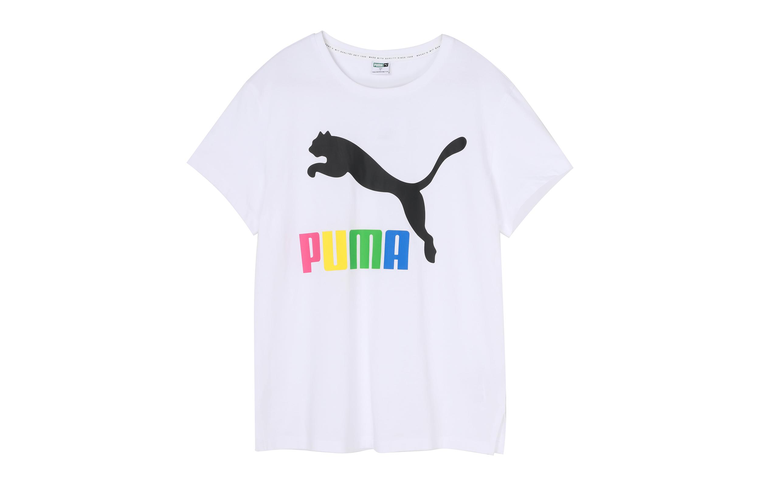 PUMA T Shirts Women s Crew Neck Moderate Straight Fit 596512-92 M