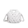 Sac à main pour femme de grande capacité avec boucle magnétique triangulaire et design bandoulière creux - Sac à épaule mère-enfant tendance