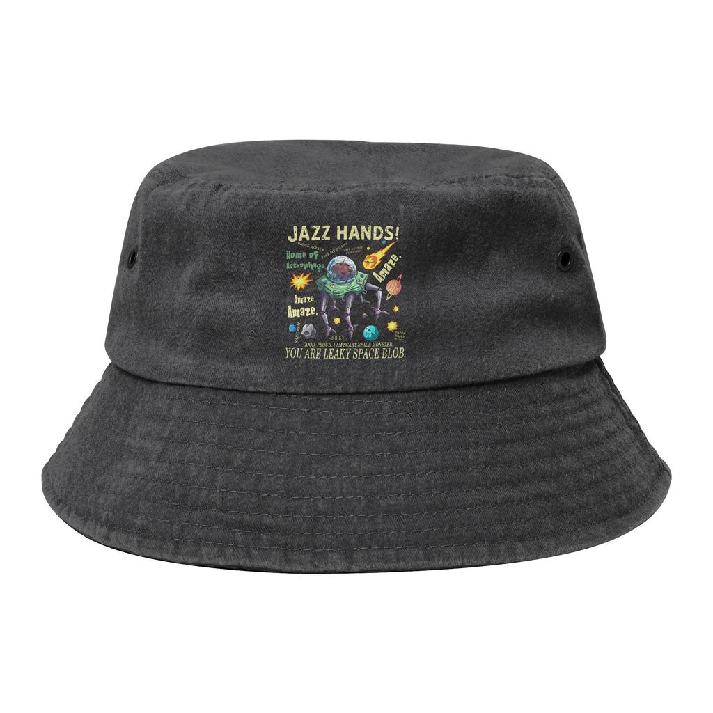 Unisex Distressed Denim Washed Bucket Hat Funny Rocky Project Hail Mary Meme Retro Summer Headwear Fishing Cap Panama Hat Gift
