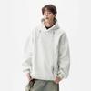 American Heavy Hooded Gray Sweater Men's Trendy High Street Double Zipper Design Sense Loose Versatile Hoodie Jacket