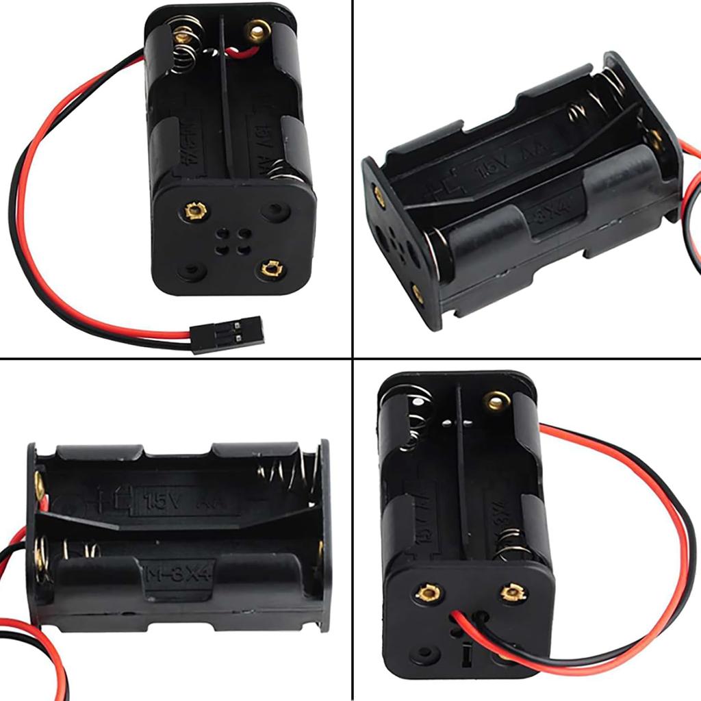 Servo Tester Kit with SG90 9g Micro Servo + RC Servo Tester Controller + 4AA Battery Holder with JR Connector