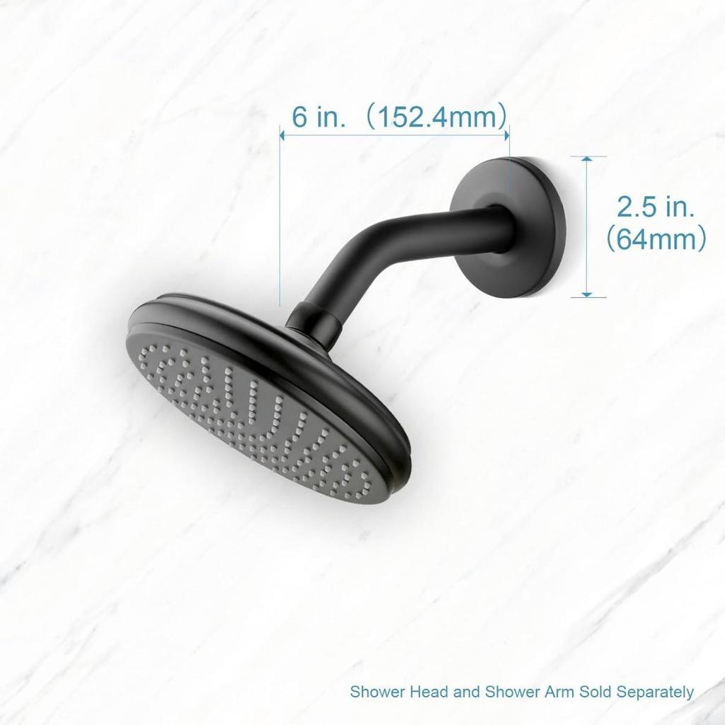 Stainless Steel Recessed Wall-Mount Shower Arm and Rod for Bathroom