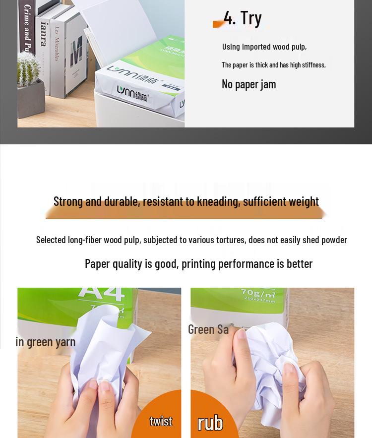 Green Shade A4 2500-Sheet Pack 70/80g Office & Draft Printing Paper