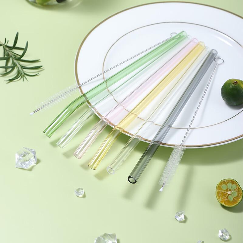 Baijie Reusable Glass Straw Set