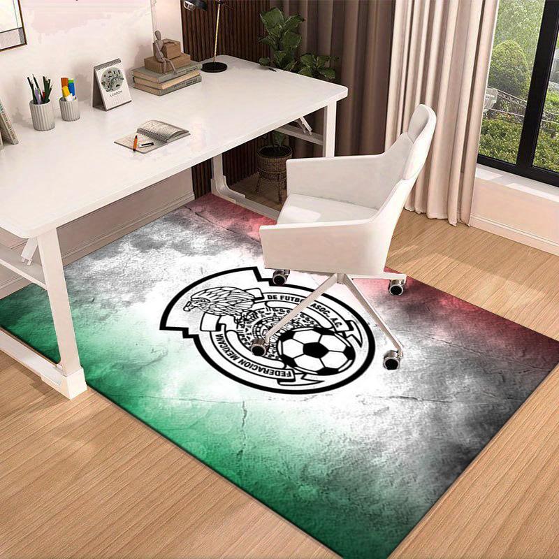 Mexico Football Team Emblem Printed Area Rug for Office, Chair Rug, Decorative Carpet Floor Mat, Large Size Fan gifts Christmas gifts
