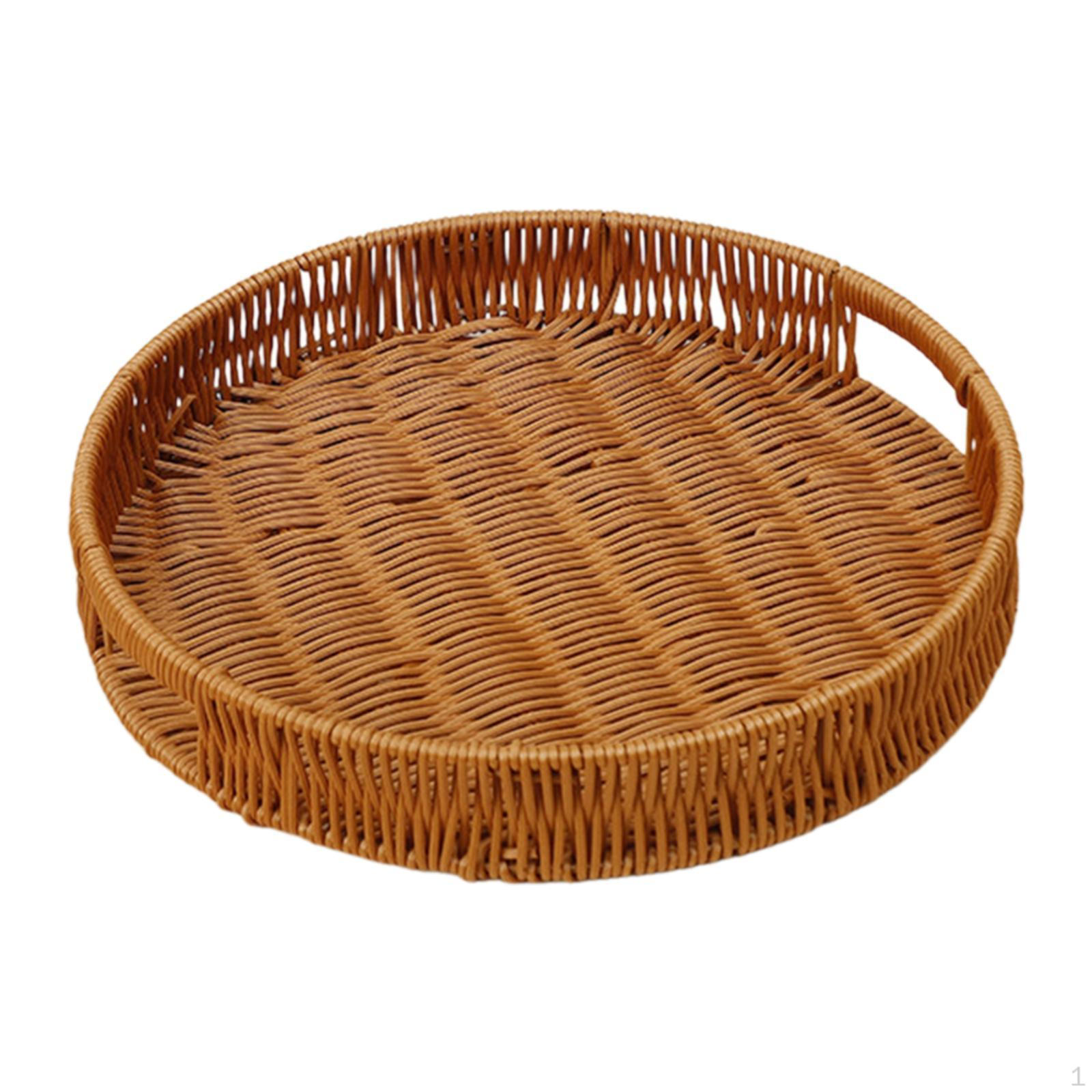 

Поднос ручной работы для подачи фруктов и закусок, корзина для хранения вещей 31 x 31x 5 cm