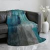Dark Blue Abstract Lines and Color Blocks Blanket Soft Throw Blanket for Home Bedroom Bed Sofa Picnic Travel Office Blanket Gift