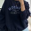 Dabimong London Fleece Embroidered Sweatshirt 3 Colors 5588