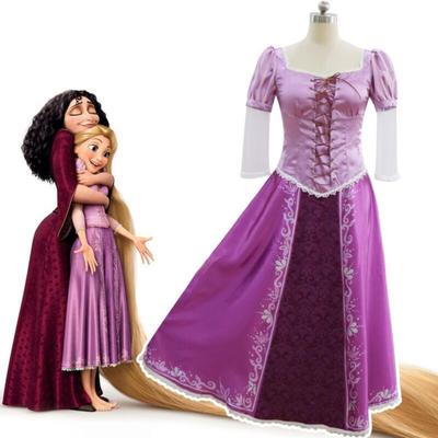 Coskawa Rapunzel Cosplay Costume, Princess Dress, Halloween Costume for Adults (Size S)