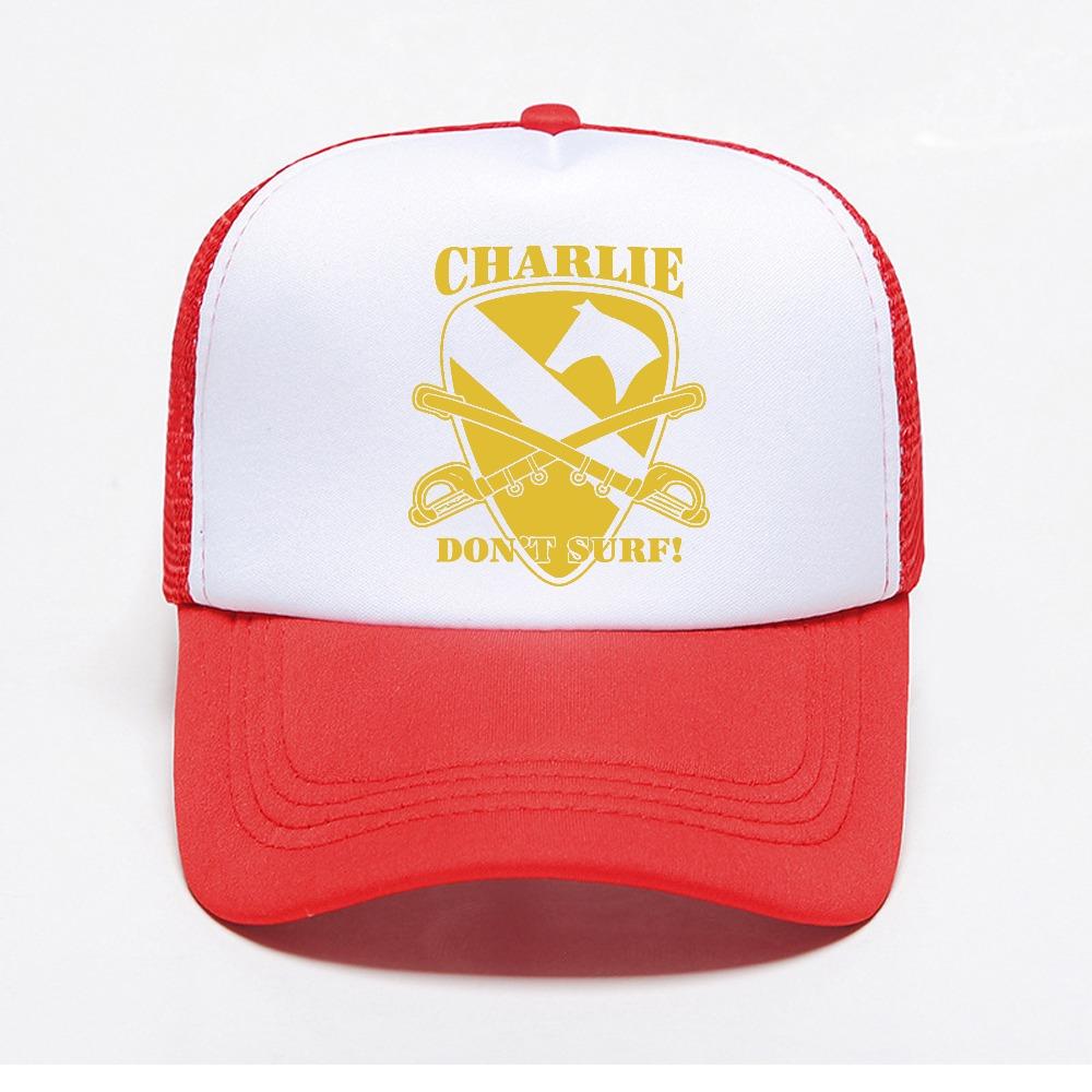 Charlie Dont Surf Air Cavalry Apocalypse Now Robert Duvall Vietnam Baseball Cap Retro Trucker Hat Unisex Adjustable Visor Hat