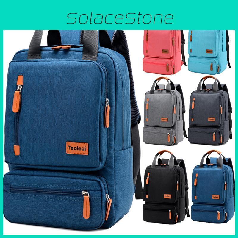 Versatile Large-capacity Canvas Schoolbag Perfect For Laptop And Daily Essentials