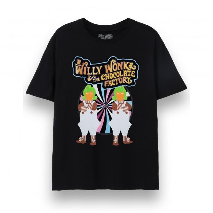Willy Wonka & The Chocolate Factory Mens Short-Sleeved T-Shirt L noir