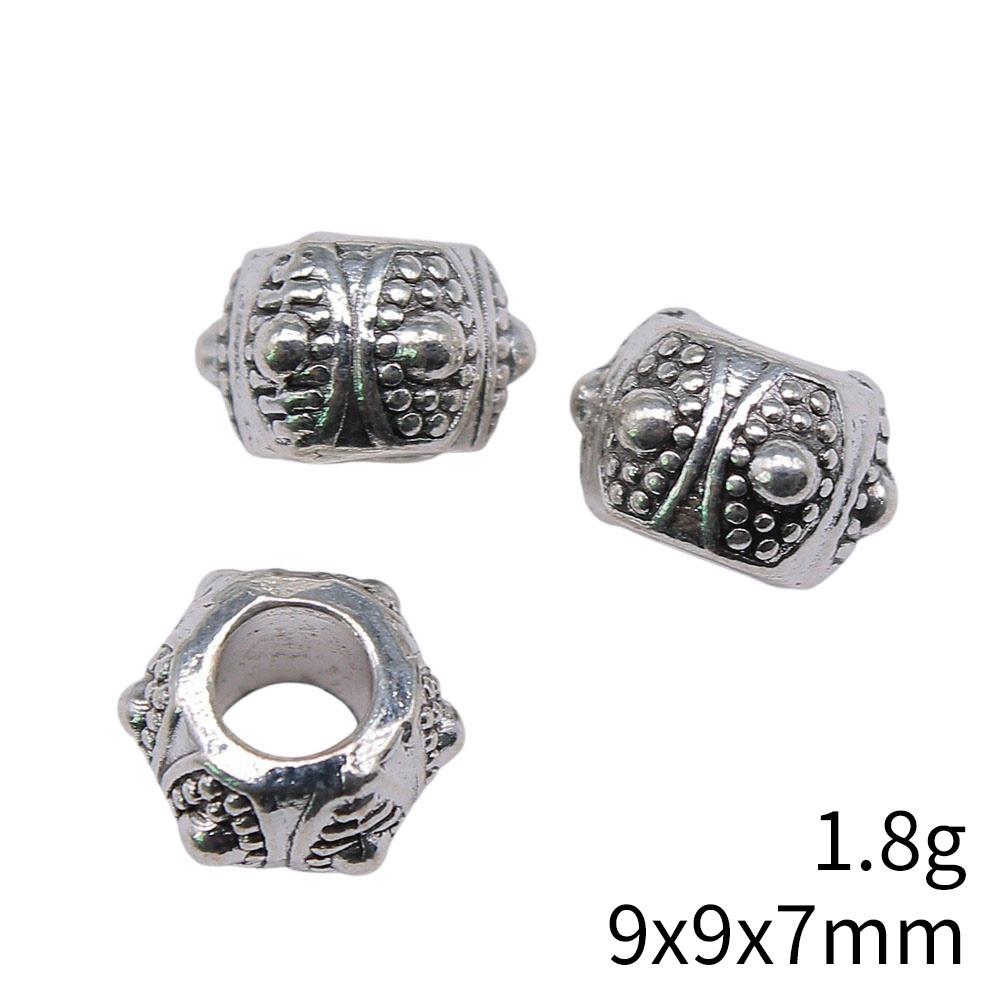 Bead Pendant Accesories Macroporous Big Hole Beads Loose Spacer Accessories Parts Metal Beads Accessories For Women