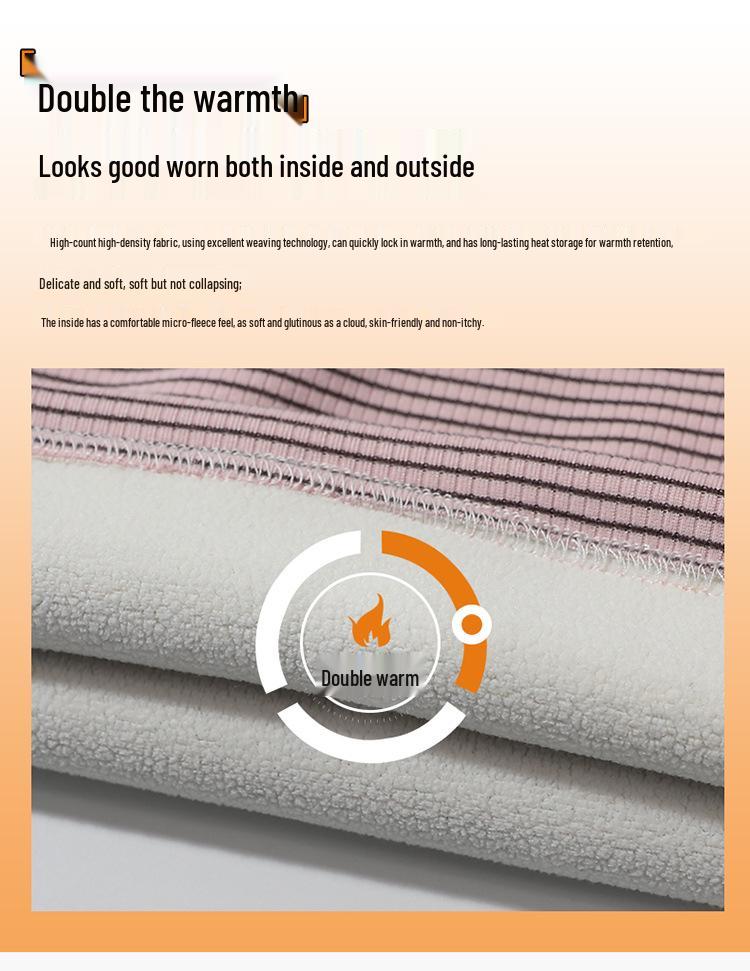 Girls' Fleece-Lined Long-Sleeve T-Shirt - Autumn/Winter Semi-High Collar Top