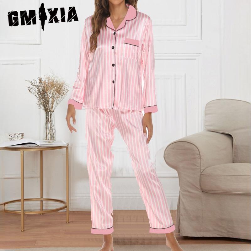 GMXIA Women's Colorblocking Loungewear Cardigan Long Sleeve Autumn Casual Fashion