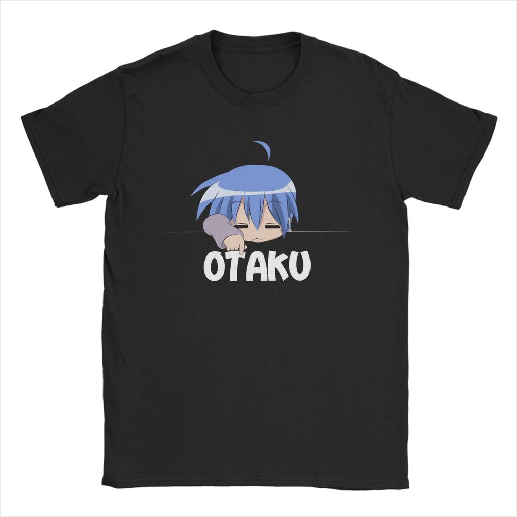 Vintage Konata Izumi Lucky Star Design TShirts for Unisex Women Round Collar Cotton T Shirt Short Sleeve Tee Shirt Party Clothes