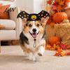 Pet Party Costume Accessory Halloween Bat Hat, Red Horn Pumpkin Cat Funny Soft Felt Hat Wings for Cats Small And Medium Dogs Dog