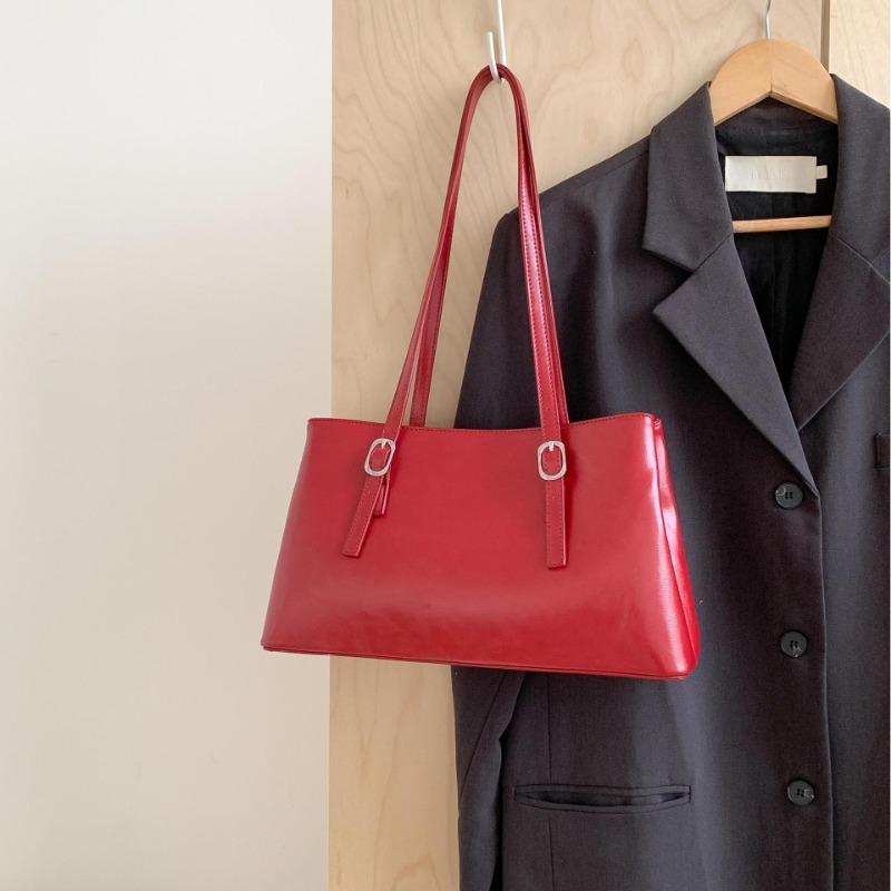 

Multi-compartment portable commuter large bag, simple and high-end tote bag, large-capacity women s fashion shoulder bag. красный