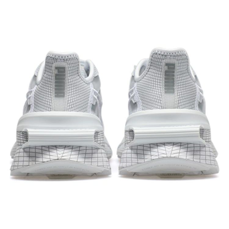 Puma Staffonly X  Fabric Mesh Leather Tpu Pwrframe Wireframe Trendy Mid-Top Casual Shoes Unisex Casual Shoes Gray White 387790-01