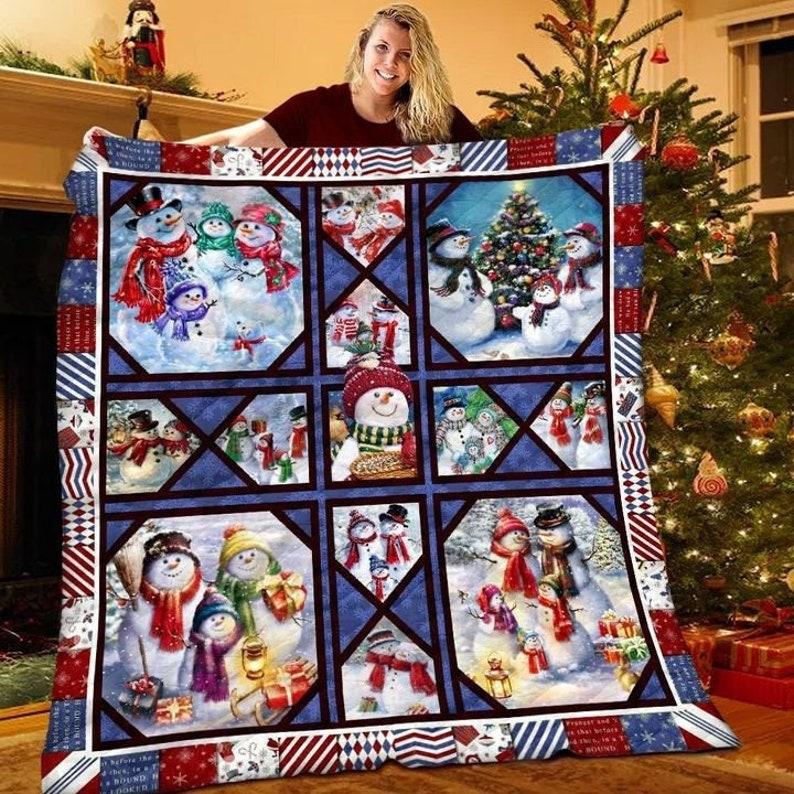 Merry Christmas Flannel Throw Blanket, Lightweight Decoration, Soft Gift, Home Bedding, Living Room, Sofa