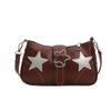 Y2K Hot Girls Star Shoulder Bags PU Leather Women's Underarm Bag Fashion Design Female Crossbody Bag Handbags Phone Purse