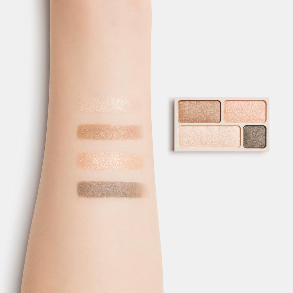 MUJI Eyeshadow Gold OAP57A4S 4-Color Set, Brown, 4.5 G,