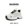 Augustine platform dad shoes women's spring 2025 new white lightweight casual shoes show feet small sports shoes