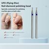 Flying Saucer Mini Nail Polish Head Overflow Glue Special Drill Diamond Sand Funnel Shaped Tool For Removing Nail Edge Burrs