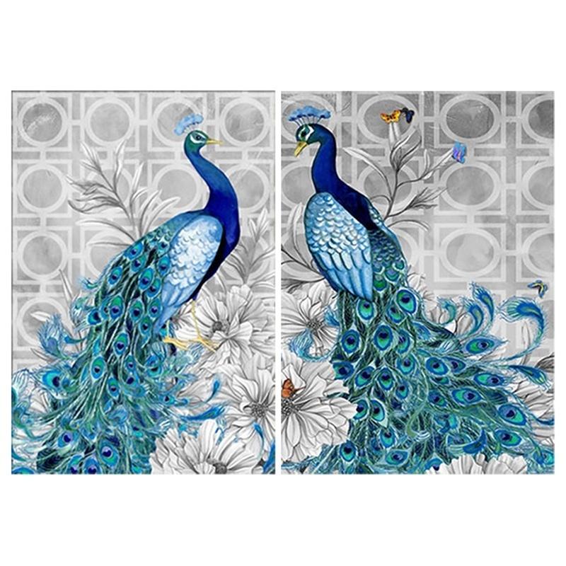 32*45cm DIY 5D Diamond Embroidery Mosaic Peacock Soul Love Cross Stitch Kits
