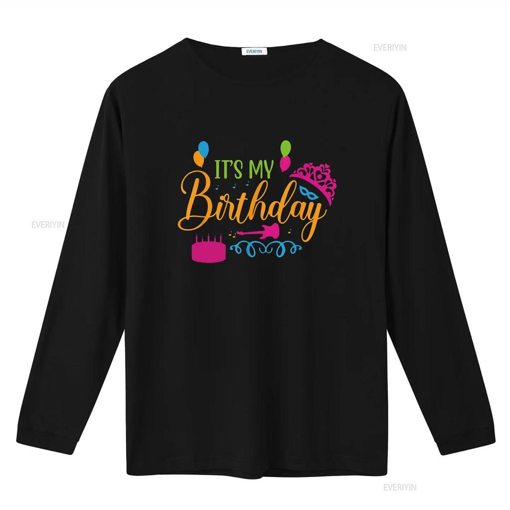 Womens It s My Birthday Happy T Shirt vintage Washed homme Breathable graphic Soft Stretched Comfortable Slightly