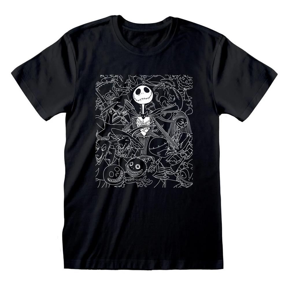Nightmare Before Christmas Unisex Adult Outline T-Shirt