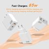 65W GaN Charger: PD Fast Charge, QC3.0 Universal for Phones and Laptops