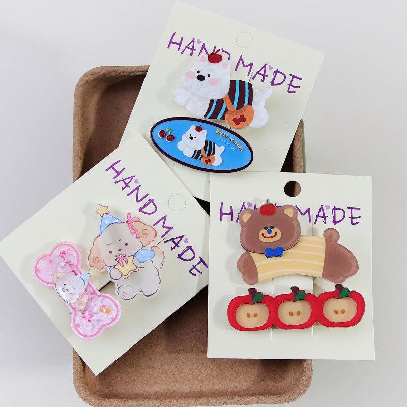 Cute Cartoon Hair Clip - Versatile, Non-Damaging Duckbill Clip for Women and Girls' Bangs and Hair Accessories