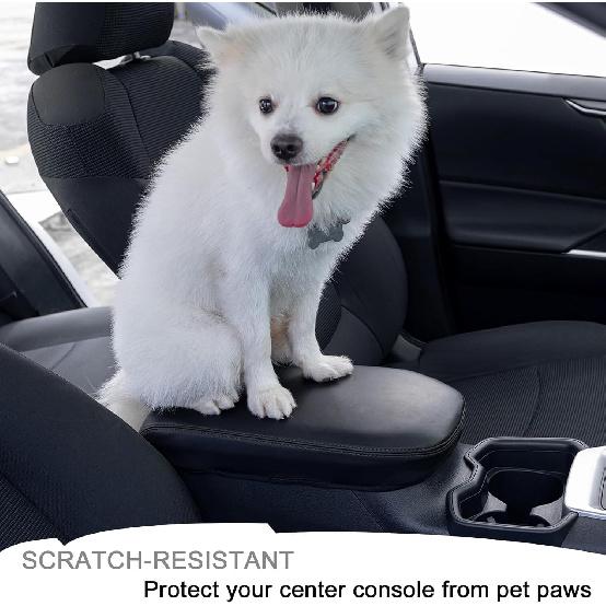 JDMCAR Center Console Cover Compatible with 2023 2024 2025 2026 Chevy Colorado/GMC Canyon Accessories Customized PU Leather Armrest Box Lid Protector