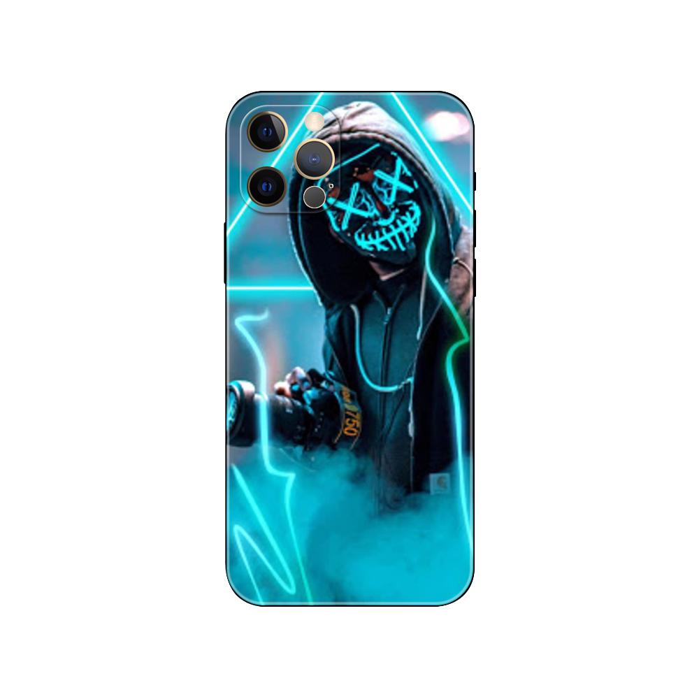 Custodia per telefono Cool Man Antigas mask per iphone 5 5s 2020se 6 6s 7 8 plus x 10 XR XS 11 12 13 mini pro MAX cover posteriore in tpu nero