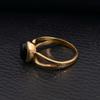 Black onyx Oval gemstone Ring, Solid 925 Sterling Silver Partywear Ring, bezel Ring, Yellow Gold Ring, Stacking Ring