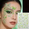1Sheet Color Butterfly Face Stickers Children Eyes Facial Makeup Butterfly Face Gem Decals Crystal Round Diamond Tattoo Stickers