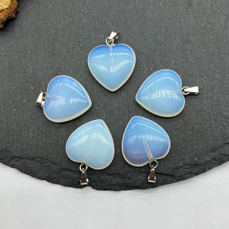 

Кулон в форме сердца 20 мм из натурального кристалла-самоцвета для DIY ожерелья