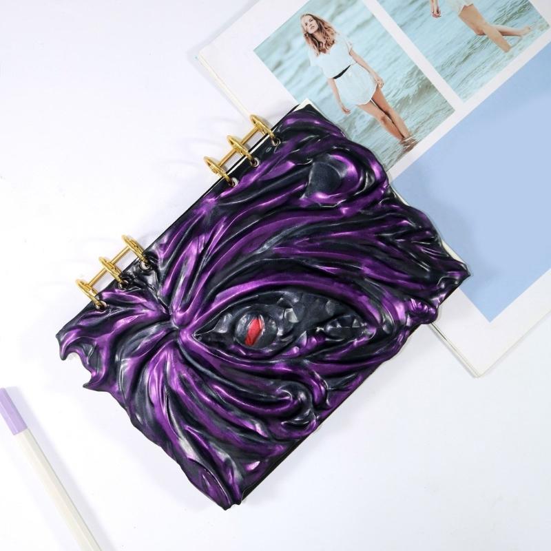 Notebook Cover Resin Mold DIY Crystal UV Epoxy Silicone Molds Note Book Notepad Covers Resin Casting Mould with Rings