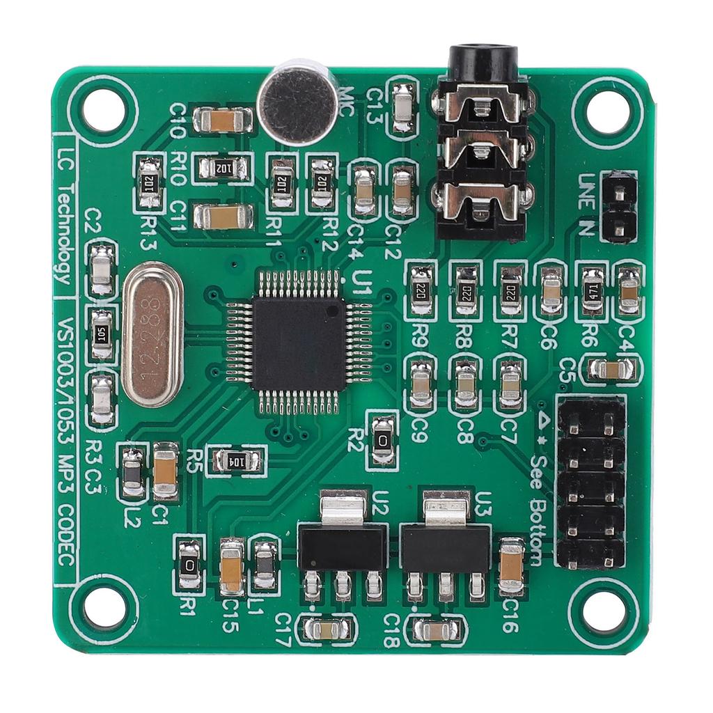 Audio VS1003 Module Voice Decoding Board Onboard Microphones for MP3 MP3+V WMA WAV MIDI SP-MIDI