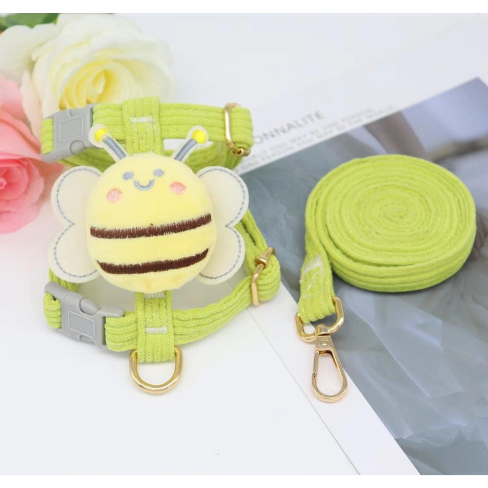 

Pet lightweight chest dog, small bee chest, strap, dog walking leash, dog going out leash, medium and small dog chest 1.2m S [Recommended 2-2.5kg]