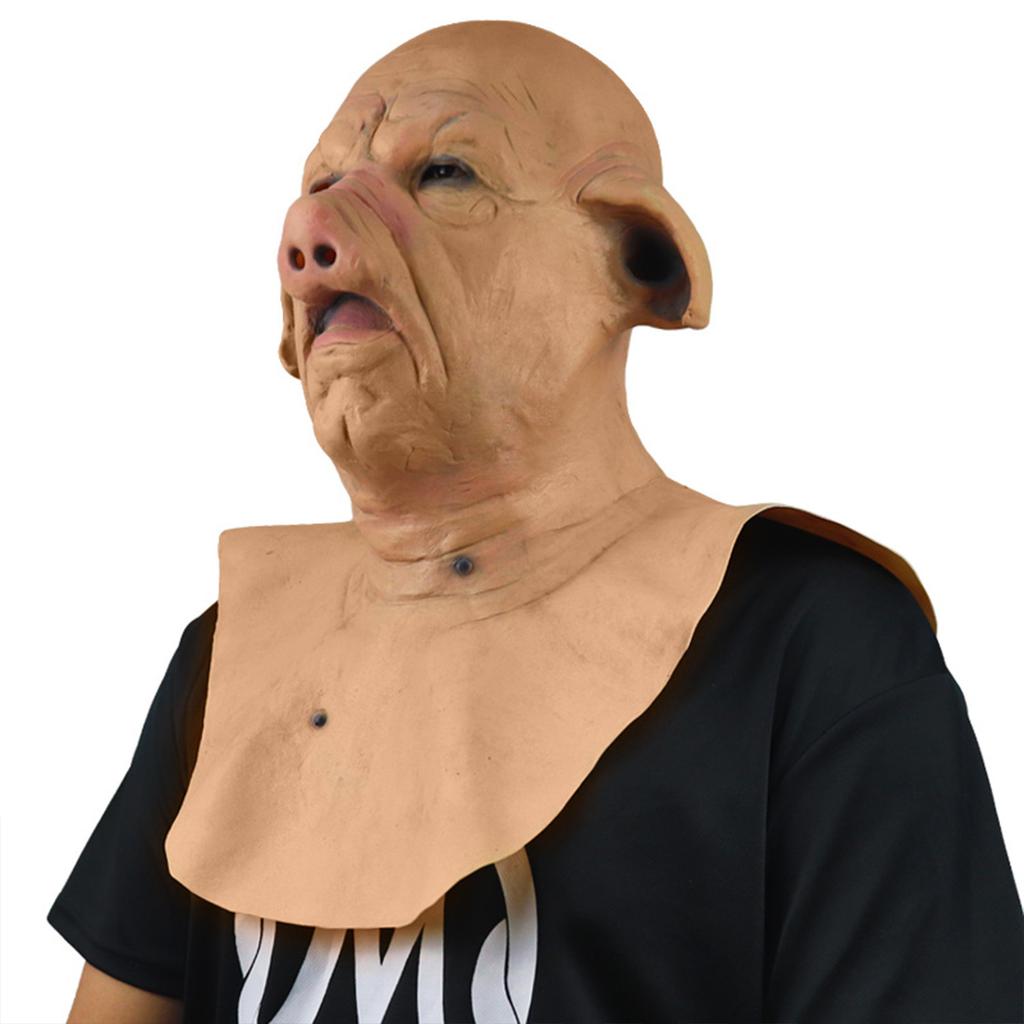 Neue Halloween Horror Schweinekopfmaske Latex Tier Requisiten für Erwachsene, Serie mit dunklem Thema Schweinemaske