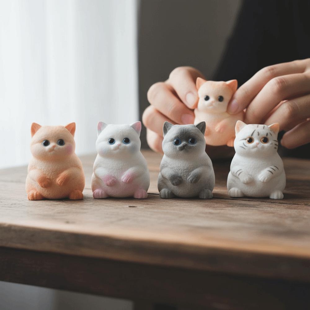 Slow Rebound Cat Squeeze Toy Realistic Cat Cat Pinching  Toy Cat Squishy Toy  For Adults