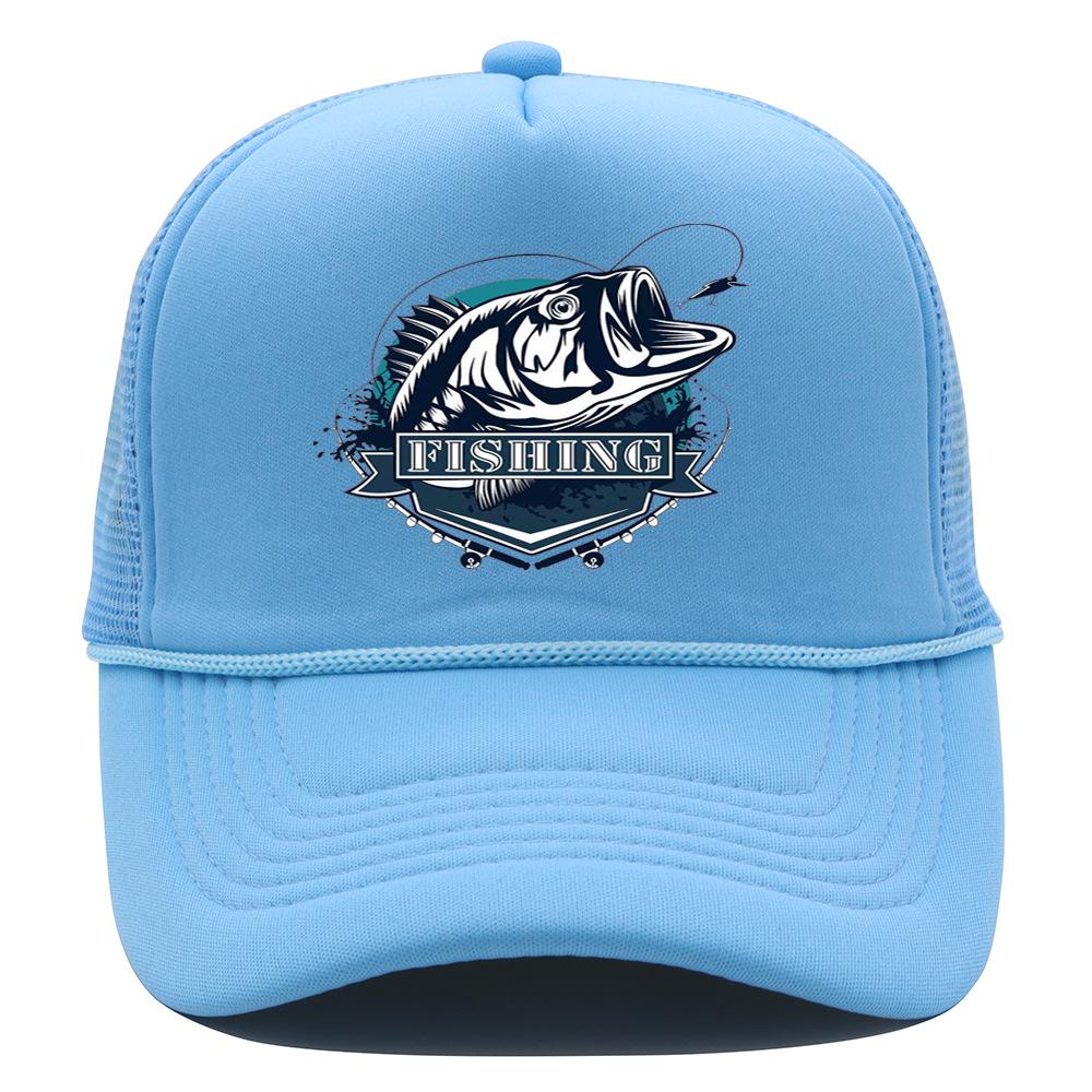 Outdoor Fishing Baseball Cap Recreational Fishing Shade Printed Cap Summer Bent Edge Sunscreen Truck Hat