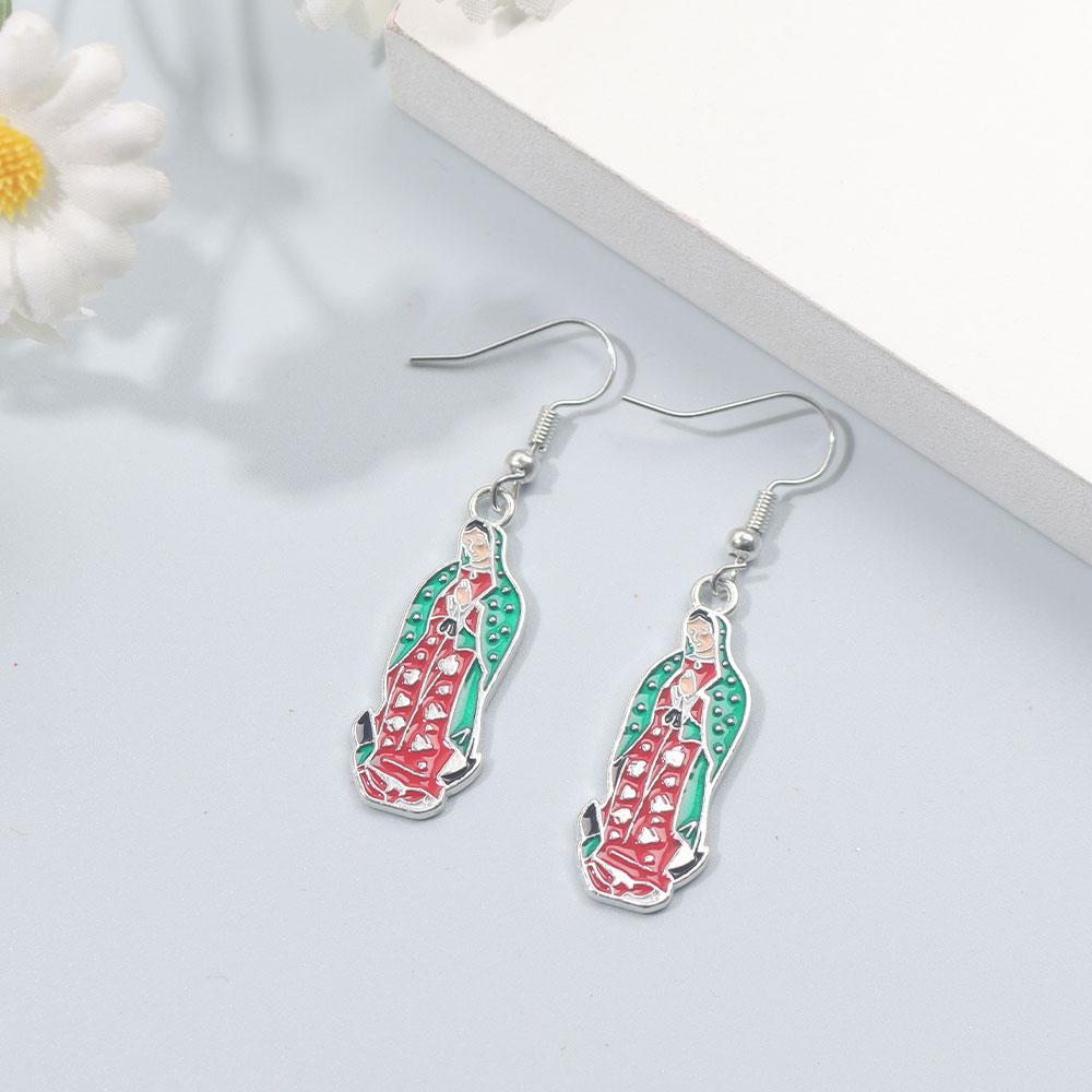 4/8/12pcs Alloy Material Enamel Madonna Pendant Creative Personalized Decorative Accessories Pendant DIY Jewelry Making