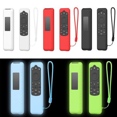 Silicone TV Remote Controller Cover with Lanyard Shockproof Protective Case TV Remote Sheath for Samsung BN59-01432A/BN59-01480L