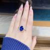 Blue Diamond Zirconia Pavé Women's Ring - High-End S925 Silver with High Carbon Diamond