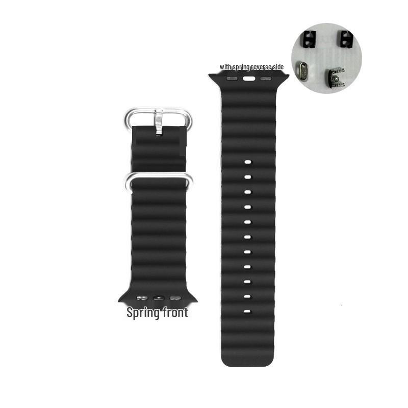 Compatibile con Cinturino in Silicone Apple Watch Serie 10, Cinturino Oceanico con Doppia Fibbia per Serie 9 e Modello Sportivo Ultra 11 Serie 2.