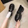 Retro British style small leather shoes women's 2025 spring and autumn new thick-soled versatile Japanese jk shoes black loafers single shoes